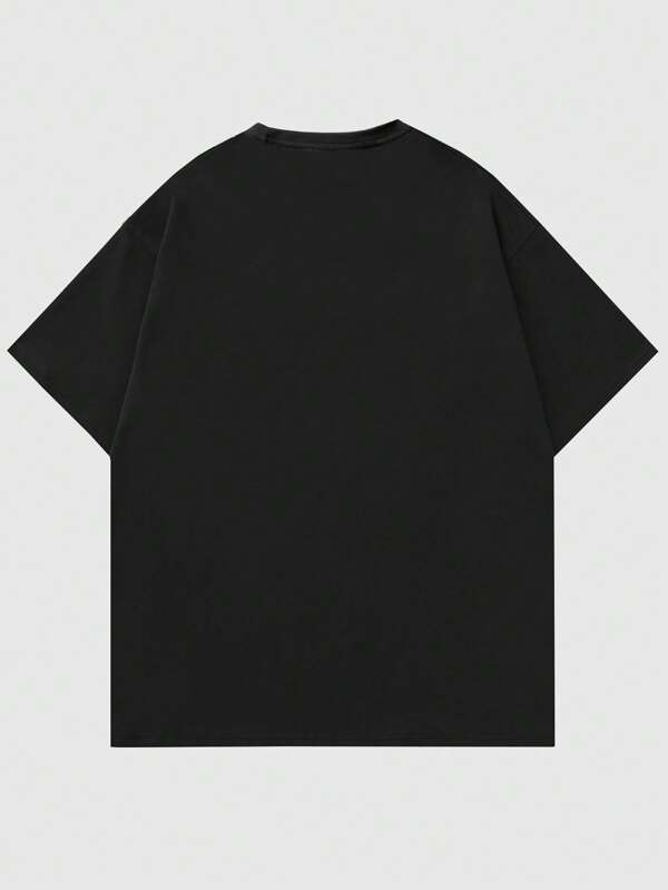 Corteiz Inspired Cotton Tee - Black