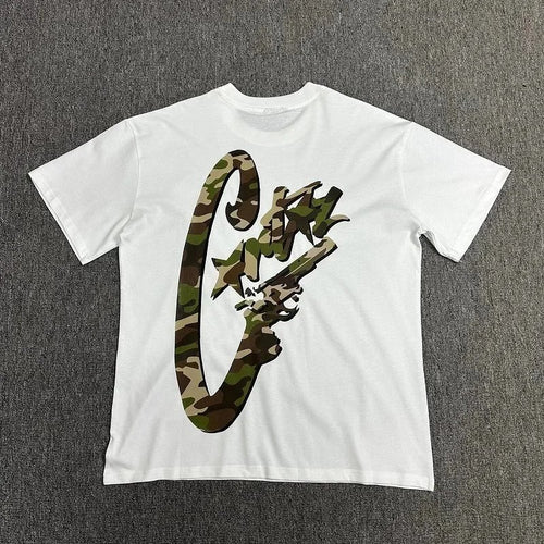 Corteiz Inspired Camo Tee - Black/White